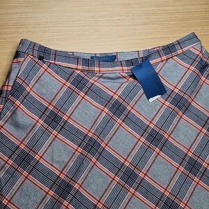 Biltmore A-Line Glen Plaid Skirt Womens 12 Blue Red‎ Fields of Romance NEW
